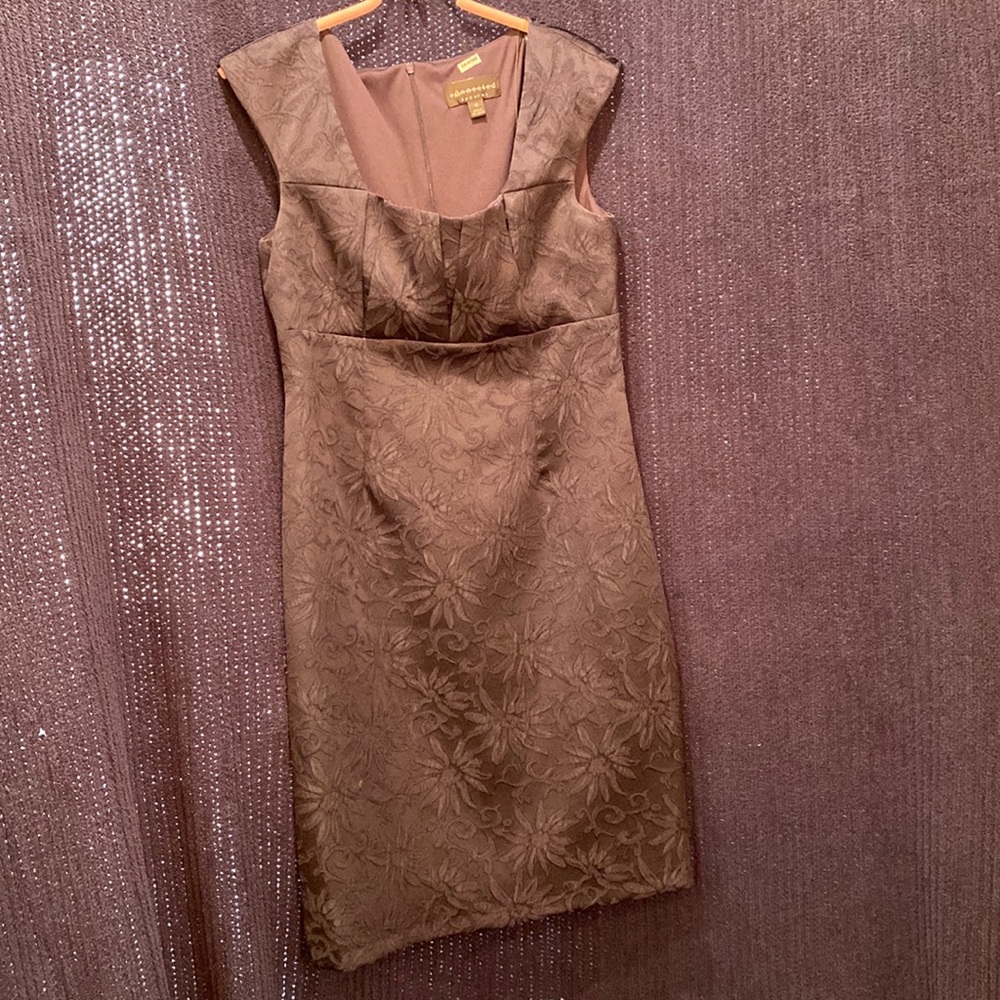 Navy blue knee length dress